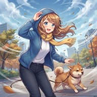 強風と犬のサムネイル